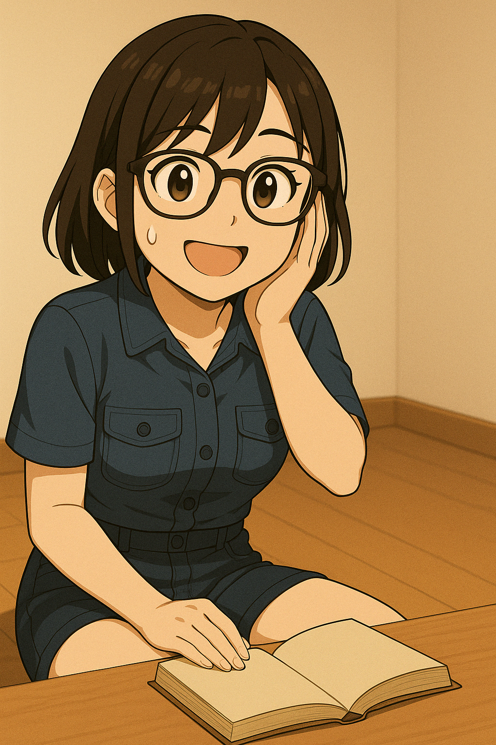 書籍の梱包に困るユイ