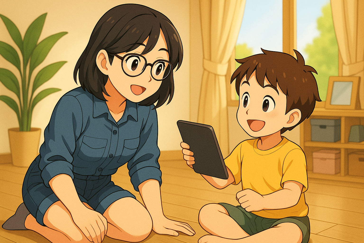 甥っ子の欲しいものが分かりプレゼントの約束をするユイ